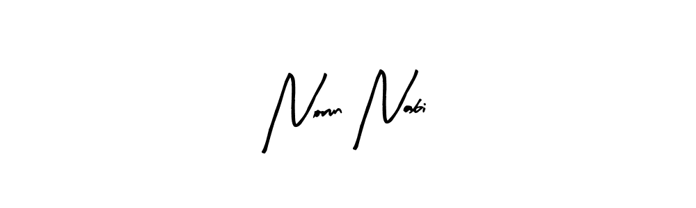 Arty Signature is a professional signature style that is perfect for those who want to add a touch of class to their signature. It is also a great choice for those who want to make their signature more unique. Get Norun Nabi name to fancy signature for free. Norun Nabi signature style 8 images and pictures png