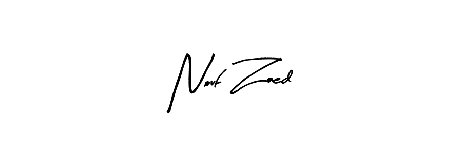 Arty Signature is a professional signature style that is perfect for those who want to add a touch of class to their signature. It is also a great choice for those who want to make their signature more unique. Get Nouf Zaed name to fancy signature for free. Nouf Zaed signature style 8 images and pictures png