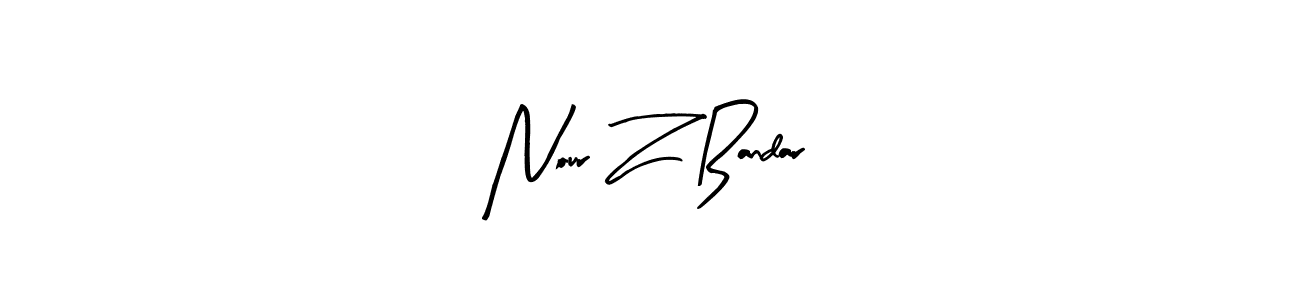 Make a beautiful signature design for name Nour Z Bandar. Use this online signature maker to create a handwritten signature for free. Nour Z Bandar signature style 8 images and pictures png