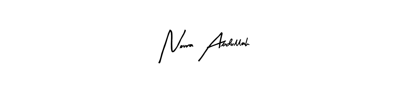 Arty Signature is a professional signature style that is perfect for those who want to add a touch of class to their signature. It is also a great choice for those who want to make their signature more unique. Get Noura Abdullah name to fancy signature for free. Noura Abdullah signature style 8 images and pictures png