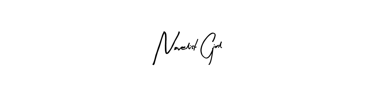 The best way (Arty Signature) to make a short signature is to pick only two or three words in your name. The name Novelist Girl include a total of six letters. For converting this name. Novelist Girl signature style 8 images and pictures png