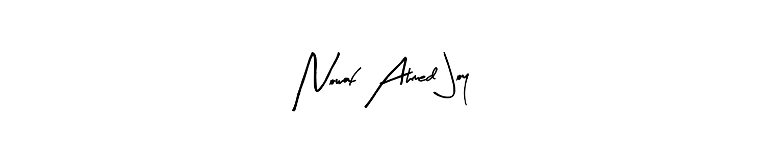 You should practise on your own different ways (Arty Signature) to write your name (Nowaf Ahmed Joy) in signature. don't let someone else do it for you. Nowaf Ahmed Joy signature style 8 images and pictures png
