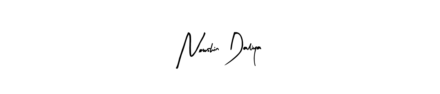 Design your own signature with our free online signature maker. With this signature software, you can create a handwritten (Arty Signature) signature for name Nowshin Daliya. Nowshin Daliya signature style 8 images and pictures png