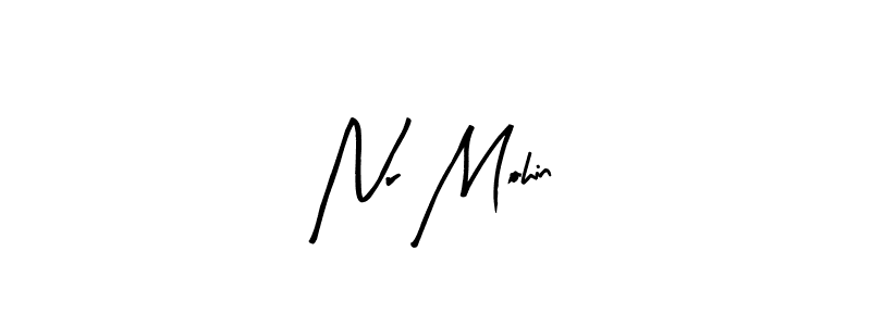 Make a beautiful signature design for name Nr Mohin. With this signature (Arty Signature) style, you can create a handwritten signature for free. Nr Mohin signature style 8 images and pictures png