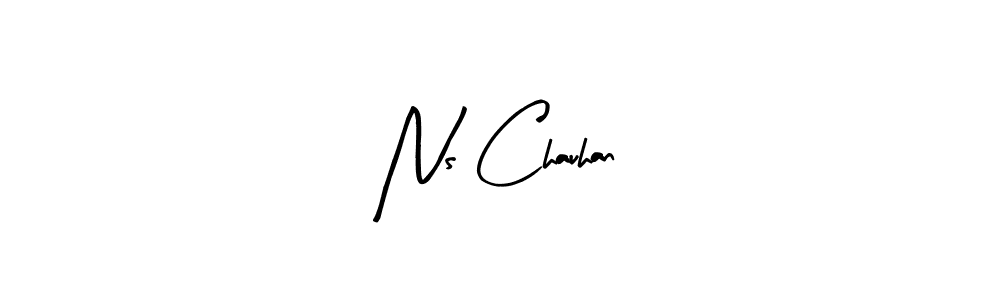 Similarly Arty Signature is the best handwritten signature design. Signature creator online .You can use it as an online autograph creator for name Ns Chauhan. Ns Chauhan signature style 8 images and pictures png