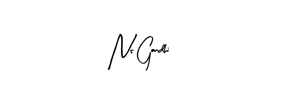 You should practise on your own different ways (Arty Signature) to write your name (Ns Gandhi) in signature. don't let someone else do it for you. Ns Gandhi signature style 8 images and pictures png