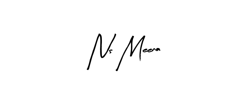 Design your own signature with our free online signature maker. With this signature software, you can create a handwritten (Arty Signature) signature for name Ns Meena. Ns Meena signature style 8 images and pictures png