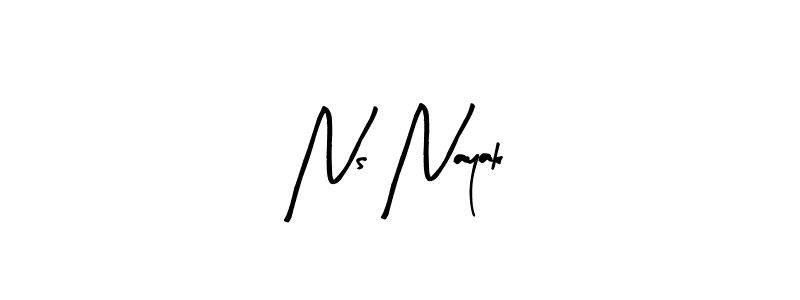 Make a beautiful signature design for name Ns Nayak. With this signature (Arty Signature) style, you can create a handwritten signature for free. Ns Nayak signature style 8 images and pictures png