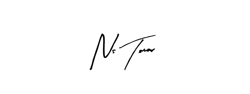 Similarly Arty Signature is the best handwritten signature design. Signature creator online .You can use it as an online autograph creator for name Ns Tomar. Ns Tomar signature style 8 images and pictures png