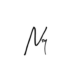 How to make Nsy name signature. Use Arty Signature style for creating short signs online. This is the latest handwritten sign. Nsy signature style 8 images and pictures png