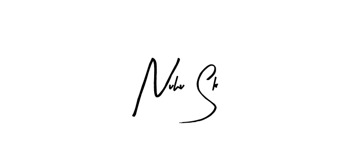 Use a signature maker to create a handwritten signature online. With this signature software, you can design (Arty Signature) your own signature for name Nuhu Sk. Nuhu Sk signature style 8 images and pictures png