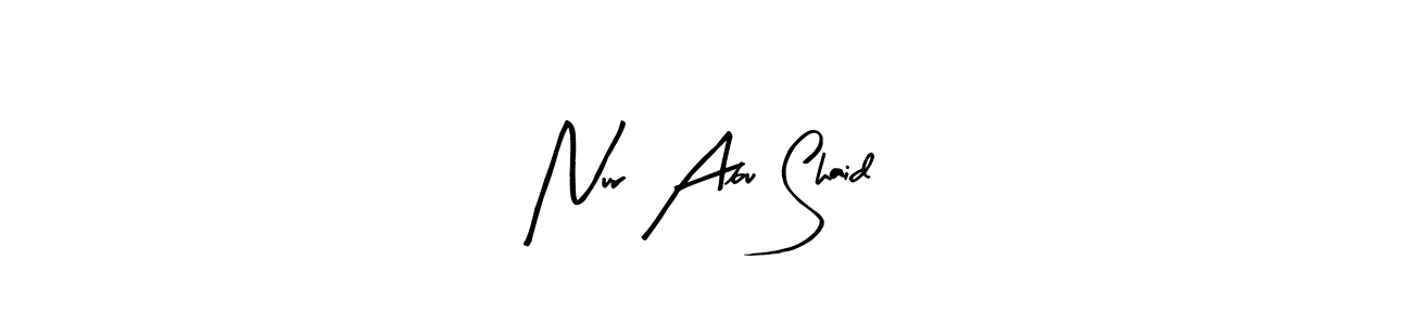 Nur Abu Shaid stylish signature style. Best Handwritten Sign (Arty Signature) for my name. Handwritten Signature Collection Ideas for my name Nur Abu Shaid. Nur Abu Shaid signature style 8 images and pictures png