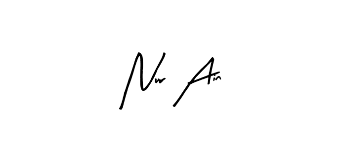Nur Ain stylish signature style. Best Handwritten Sign (Arty Signature) for my name. Handwritten Signature Collection Ideas for my name Nur Ain. Nur Ain signature style 8 images and pictures png