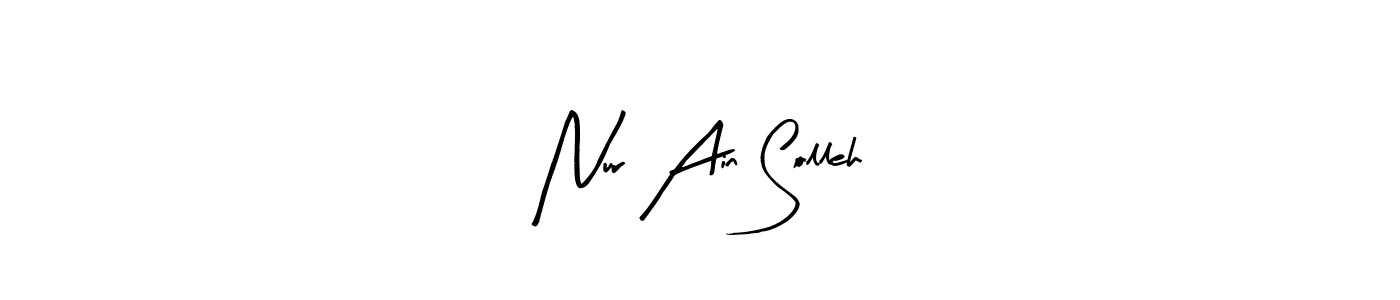 Once you've used our free online signature maker to create your best signature Arty Signature style, it's time to enjoy all of the benefits that Nur Ain Solleh name signing documents. Nur Ain Solleh signature style 8 images and pictures png