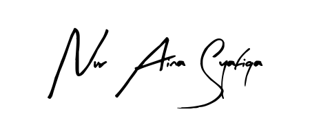 Explore multiple handwriting variations for Nur Aina Syafiqa including this stunning Arty Signature design. Free to use across all platforms. Nur Aina Syafiqa signature style 8 images and pictures png