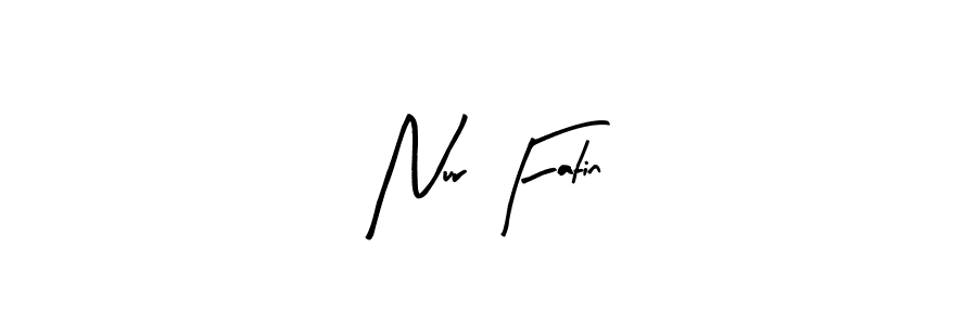 Here are the top 10 professional signature styles for the name Nur Fatin. These are the best autograph styles you can use for your name. Nur Fatin signature style 8 images and pictures png