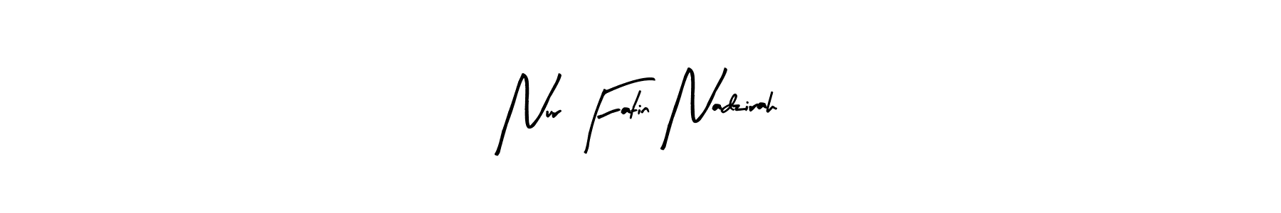 Make a beautiful signature design for name Nur Fatin Nadzirah. With this signature (Arty Signature) style, you can create a handwritten signature for free. Nur Fatin Nadzirah signature style 8 images and pictures png