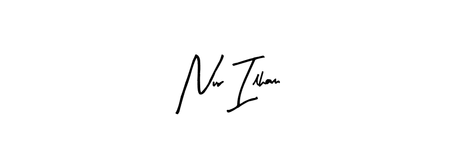 Here are the top 10 professional signature styles for the name Nur Ilham. These are the best autograph styles you can use for your name. Nur Ilham signature style 8 images and pictures png