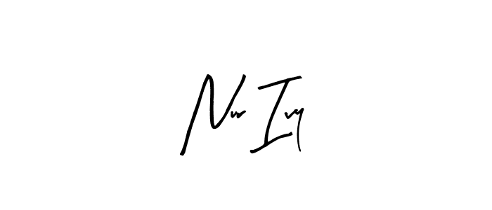 Create a beautiful signature design for name Nur Ivy. With this signature (Arty Signature) fonts, you can make a handwritten signature for free. Nur Ivy signature style 8 images and pictures png