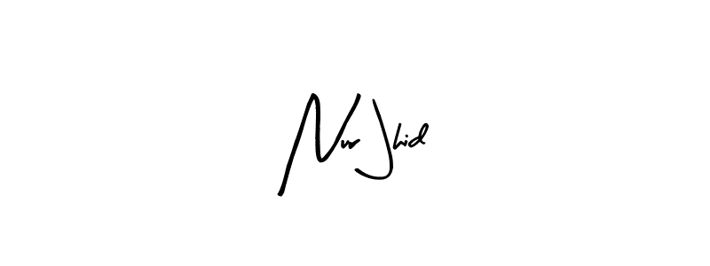 if you are searching for the best signature style for your name Nur Jhid. so please give up your signature search. here we have designed multiple signature styles  using Arty Signature. Nur Jhid signature style 8 images and pictures png