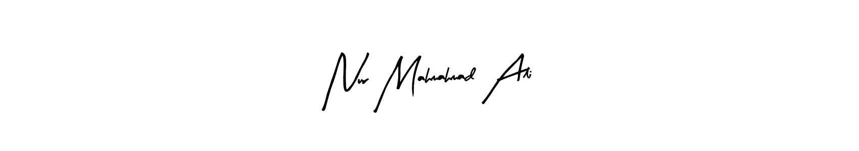 Also You can easily find your signature by using the search form. We will create Nur Mahmahmad Ali name handwritten signature images for you free of cost using Arty Signature sign style. Nur Mahmahmad Ali signature style 8 images and pictures png