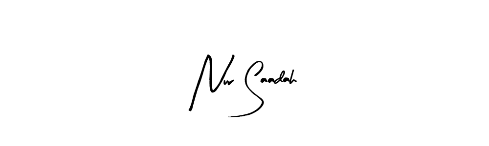 Use a signature maker to create a handwritten signature online. With this signature software, you can design (Arty Signature) your own signature for name Nur Saadah. Nur Saadah signature style 8 images and pictures png