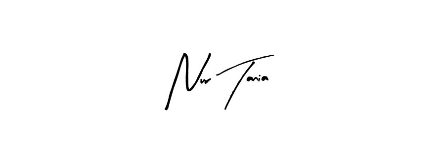 Nur Tania stylish signature style. Best Handwritten Sign (Arty Signature) for my name. Handwritten Signature Collection Ideas for my name Nur Tania. Nur Tania signature style 8 images and pictures png