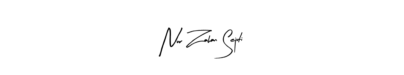 Design your own signature with our free online signature maker. With this signature software, you can create a handwritten (Arty Signature) signature for name Nur Zahan Sejuti. Nur Zahan Sejuti signature style 8 images and pictures png
