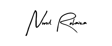 The Arty Signature typeface gives name Nurul Rohaiza a refined look. Suitable for certificates, diplomas, and official verification. Nurul Rohaiza signature style 8 images and pictures png