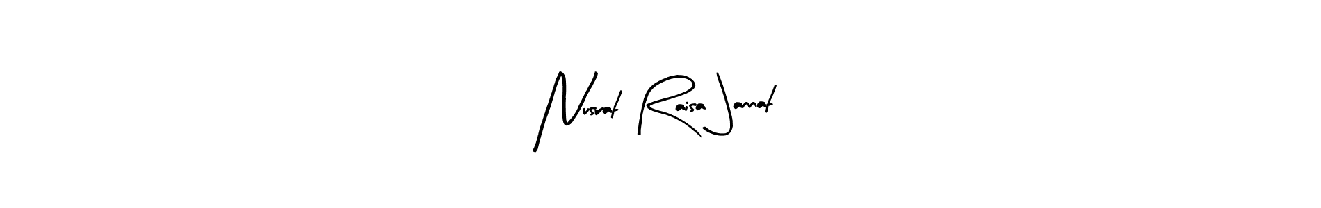 How to make Nusrat Raisa Jannat name signature. Use Arty Signature style for creating short signs online. This is the latest handwritten sign. Nusrat Raisa Jannat signature style 8 images and pictures png