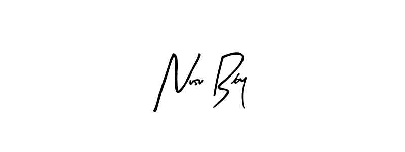 Arty Signature is a professional signature style that is perfect for those who want to add a touch of class to their signature. It is also a great choice for those who want to make their signature more unique. Get Nusu Bby name to fancy signature for free. Nusu Bby signature style 8 images and pictures png