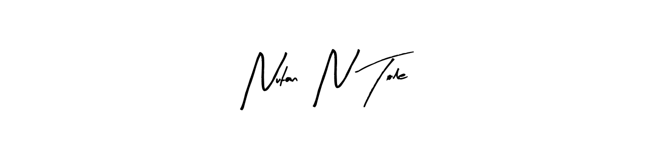 Make a beautiful signature design for name Nutan  N Tole. With this signature (Arty Signature) style, you can create a handwritten signature for free. Nutan  N Tole signature style 8 images and pictures png