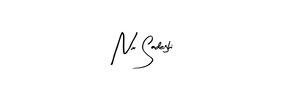 Nx Sadeghi stylish signature style. Best Handwritten Sign (Arty Signature) for my name. Handwritten Signature Collection Ideas for my name Nx Sadeghi. Nx Sadeghi signature style 8 images and pictures png
