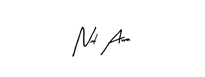 Also You can easily find your signature by using the search form. We will create Nxt Aura name handwritten signature images for you free of cost using Arty Signature sign style. Nxt Aura signature style 8 images and pictures png