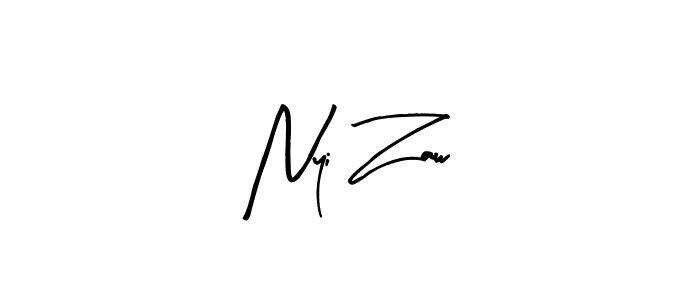 How to make Nyi Zaw signature? Arty Signature is a professional autograph style. Create handwritten signature for Nyi Zaw name. Nyi Zaw signature style 8 images and pictures png