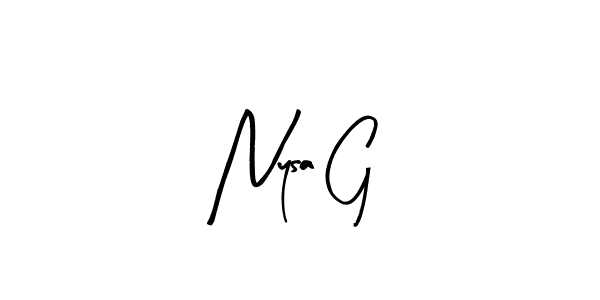 Make a beautiful signature design for name Nysa G. Use this online signature maker to create a handwritten signature for free. Nysa G signature style 8 images and pictures png