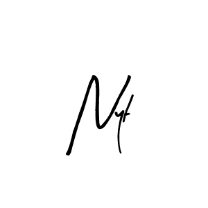 The best way (Arty Signature) to make a short signature is to pick only two or three words in your name. The name Nyt include a total of six letters. For converting this name. Nyt signature style 8 images and pictures png