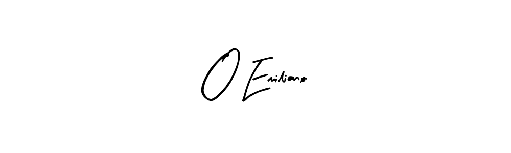 How to make O Emiliano name signature. Use Arty Signature style for creating short signs online. This is the latest handwritten sign. O Emiliano signature style 8 images and pictures png