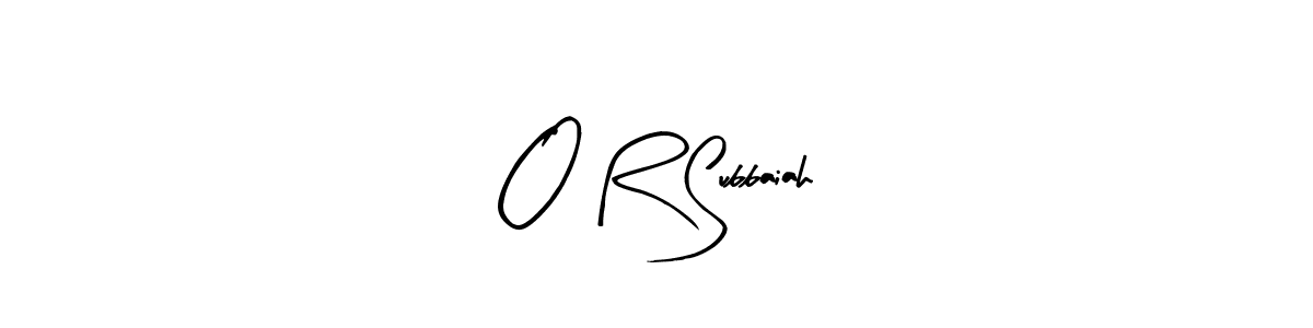 Design your own signature with our free online signature maker. With this signature software, you can create a handwritten (Arty Signature) signature for name O R Subbaiah. O R Subbaiah signature style 8 images and pictures png
