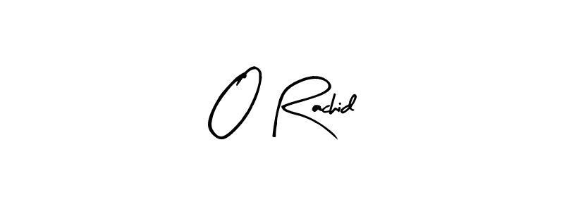 How to make O Rachid name signature. Use Arty Signature style for creating short signs online. This is the latest handwritten sign. O Rachid signature style 8 images and pictures png