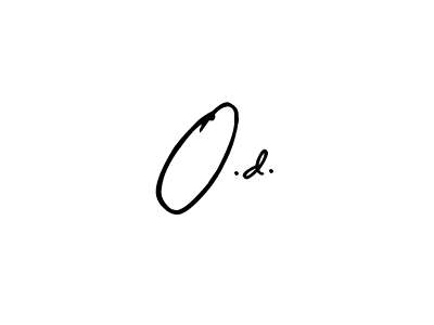 Make a beautiful signature design for name O.d.. With this signature (Arty Signature) style, you can create a handwritten signature for free. O.d. signature style 8 images and pictures png