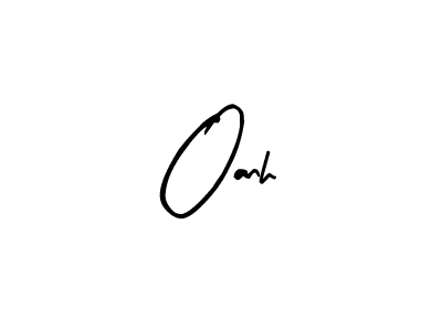 Use a signature maker to create a handwritten signature online. With this signature software, you can design (Arty Signature) your own signature for name Oanh. Oanh signature style 8 images and pictures png