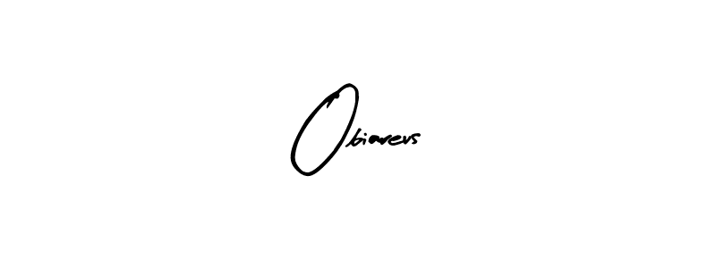 Make a beautiful signature design for name Obiareus. With this signature (Arty Signature) style, you can create a handwritten signature for free. Obiareus signature style 8 images and pictures png