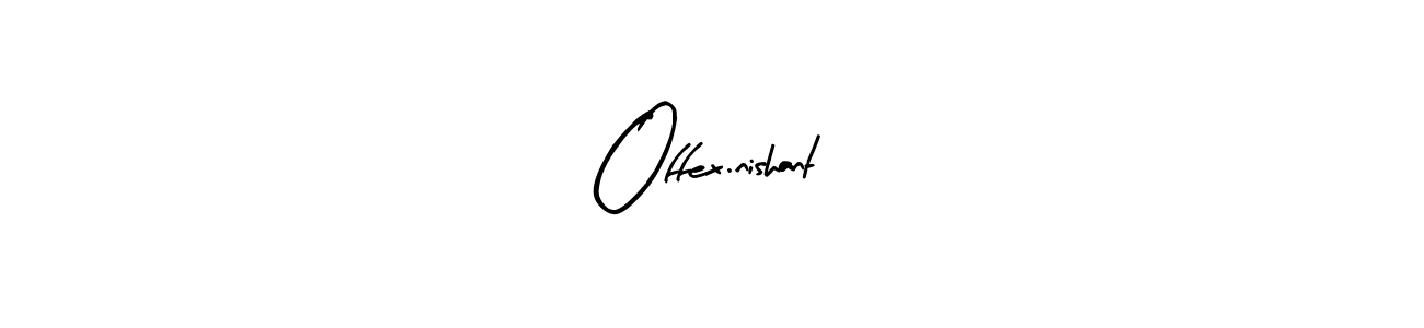 How to make Offex.nishant name signature. Use Arty Signature style for creating short signs online. This is the latest handwritten sign. Offex.nishant signature style 8 images and pictures png