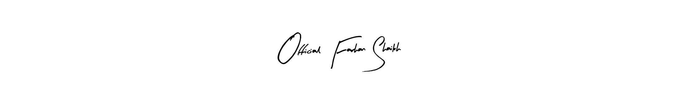 Make a beautiful signature design for name Official Farhan Shaikh. With this signature (Arty Signature) style, you can create a handwritten signature for free. Official Farhan Shaikh signature style 8 images and pictures png