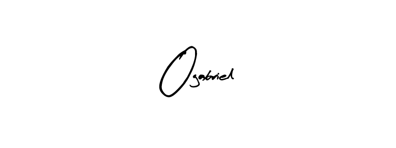 Make a beautiful signature design for name Ogabriel. With this signature (Arty Signature) style, you can create a handwritten signature for free. Ogabriel signature style 8 images and pictures png