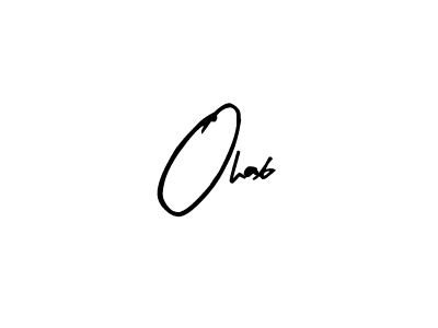 Arty Signature is a professional signature style that is perfect for those who want to add a touch of class to their signature. It is also a great choice for those who want to make their signature more unique. Get Ohab name to fancy signature for free. Ohab signature style 8 images and pictures png