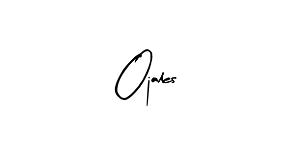 Use a signature maker to create a handwritten signature online. With this signature software, you can design (Arty Signature) your own signature for name Ojales. Ojales signature style 8 images and pictures png