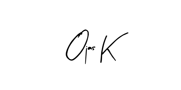 How to Draw Ojas K signature style? Arty Signature is a latest design signature styles for name Ojas K. Ojas K signature style 8 images and pictures png