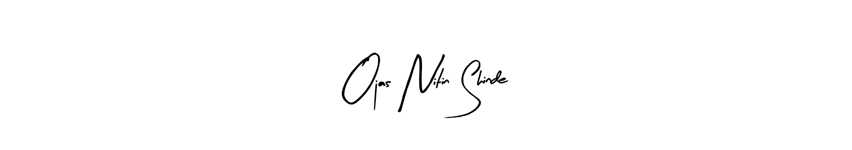 Design your own signature with our free online signature maker. With this signature software, you can create a handwritten (Arty Signature) signature for name Ojas Nitin Shinde. Ojas Nitin Shinde signature style 8 images and pictures png